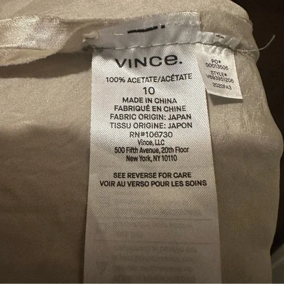NWT Vince Shiny Slip Dress $295 size - Picture 4 of 5